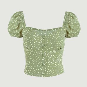BNWT Green Polka Dot Blouse